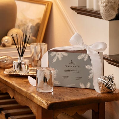 thymes-frasier-fir-statement-candle-diffuser-set