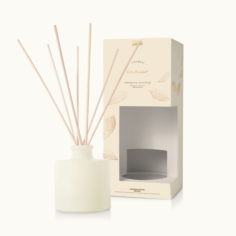 Gold Leaf Petite Floral Fragrance Reed Diffuser | Thymes