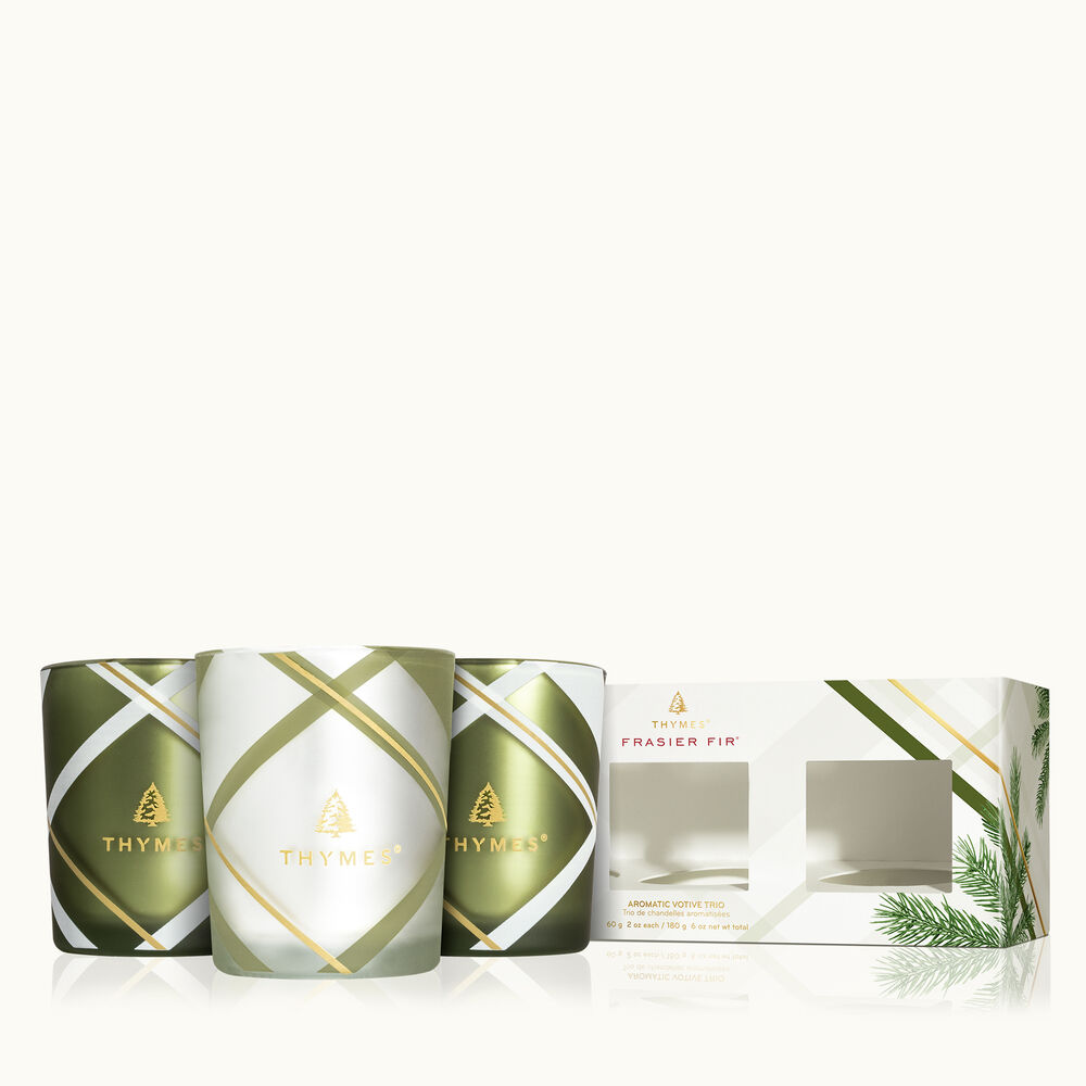Thymes Heritage Plaid Candle Set