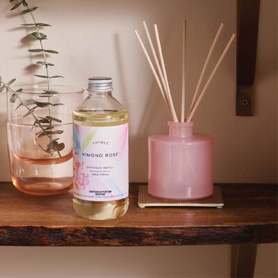 Thymes Frasier Fir Frosted Plaid Petite Reed Diffuser – Montana