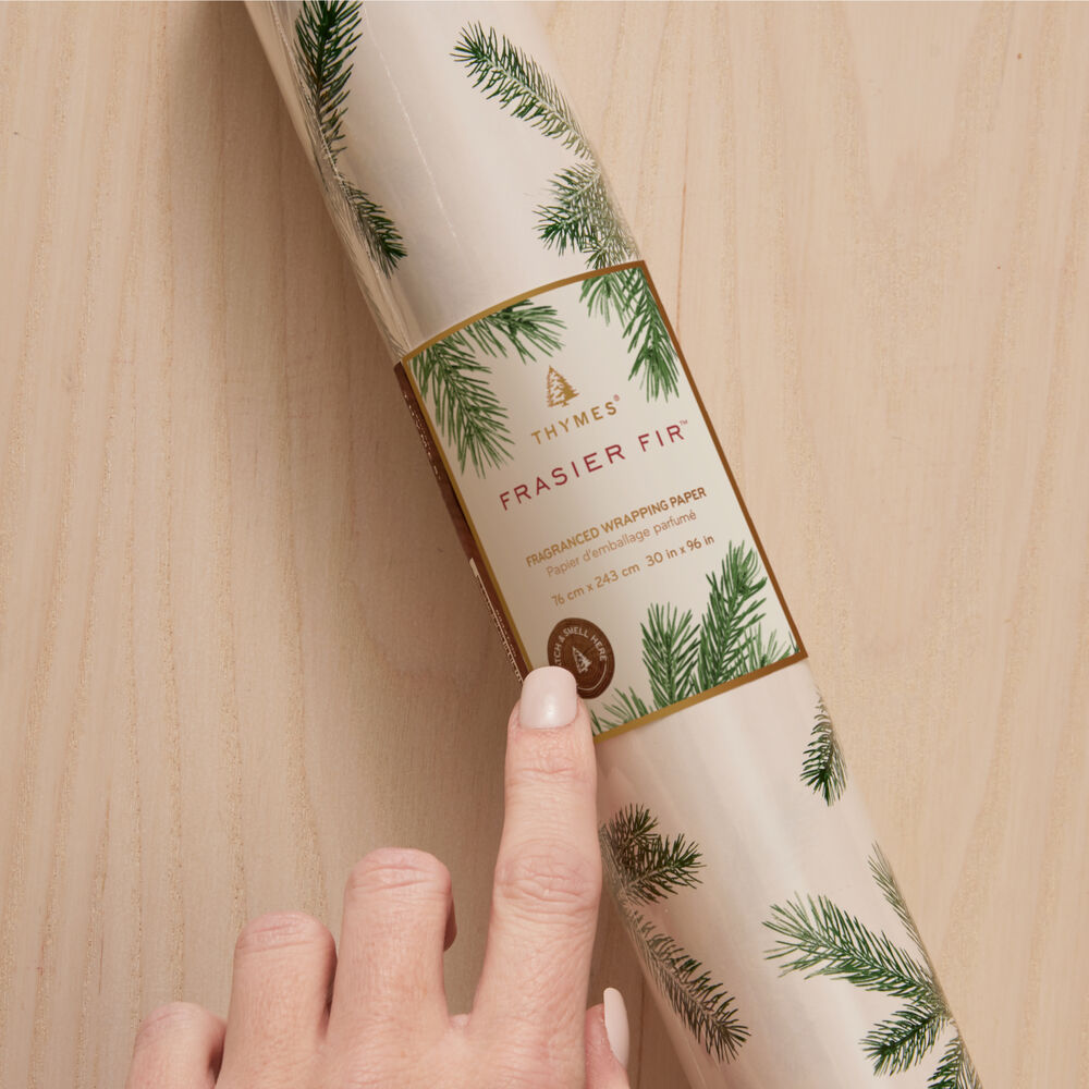 Thymes Frasier Fir Fragranced Wrapping Paper Roll image number 2