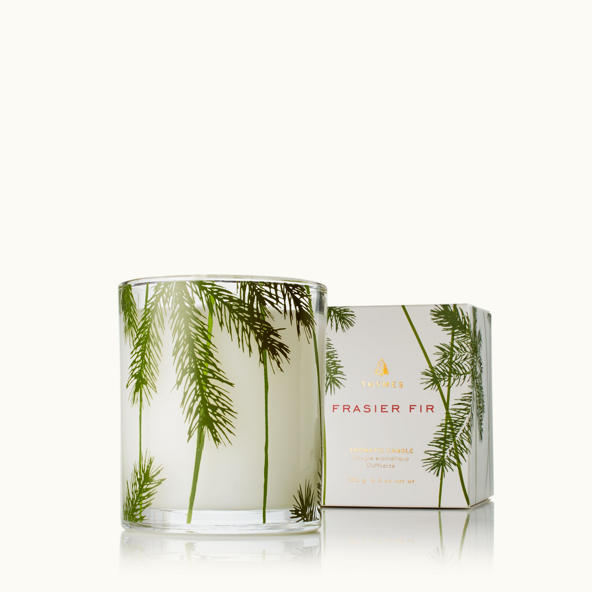  Thymes Frasier Fir Pine Needle Candle - Highly Scented Candles  for a Luxury Home Fragrance - Holiday Candles with a Forest Fragrance -  Single-Wick Candle (6.5 oz) : Home & Kitchen
