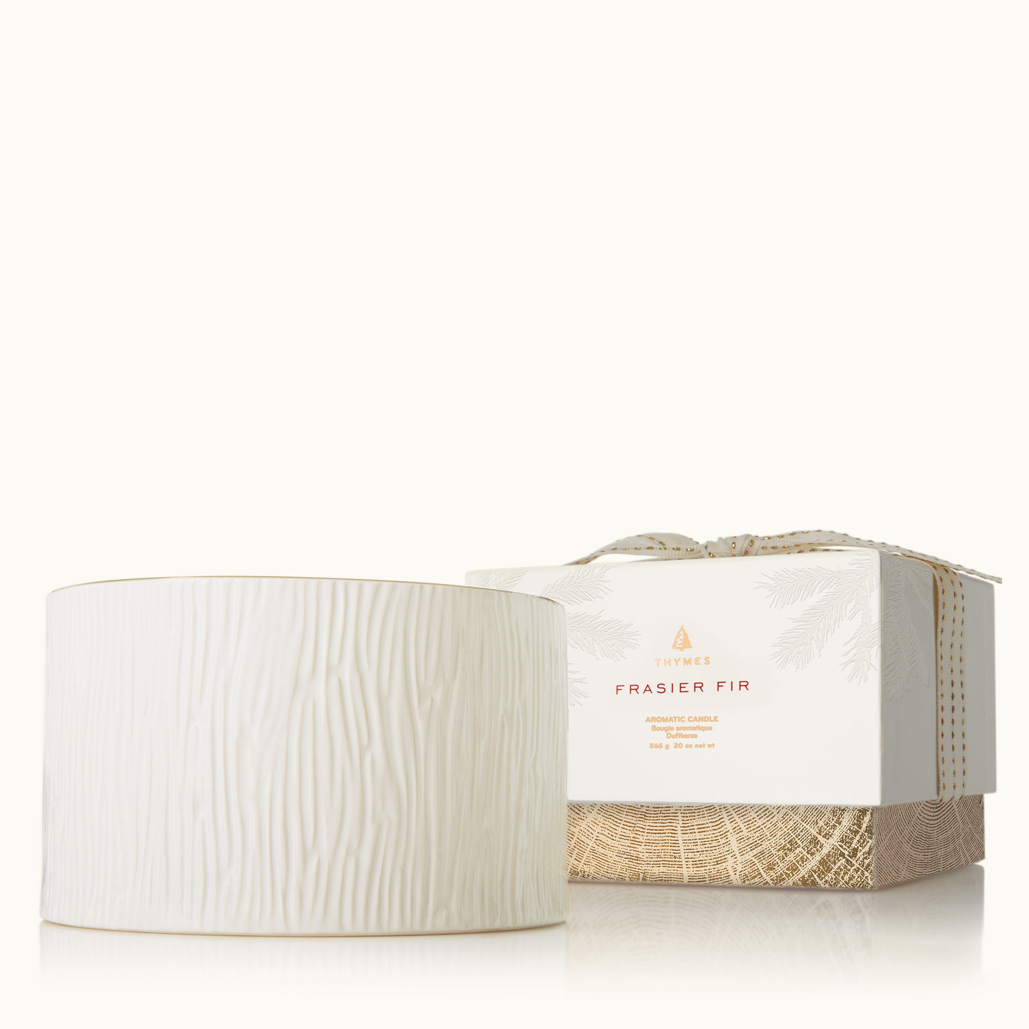  Thymes 3 Wick Candle - Sienna Sage Scented Candle for a Warm  Home Fragrance - White Candles Accented with a Gold Candle Lid - Textured Ceramic  Candle Jar (13.5 oz) : Health & Household