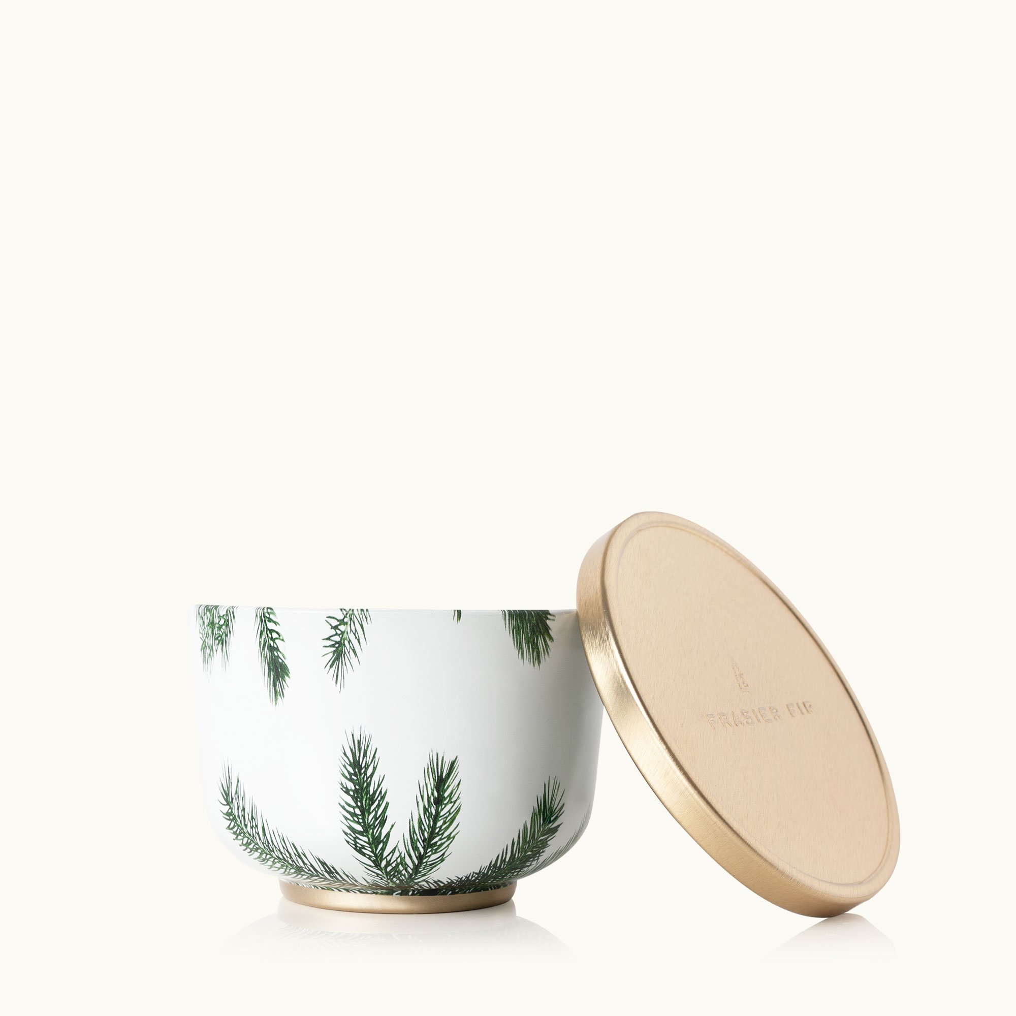 Thymes Frasier Fir Gilded Gold Poured Candle 6.5 oz
